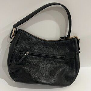 Kate Spade Black Pebbled Leather Zip Top Hobo Shoulder Handbag Purse